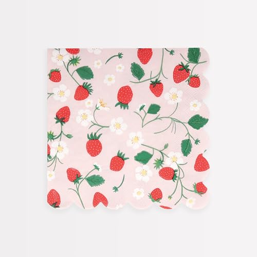 Meri Meri Fruchtige Picknickservietten (16 Stück), Einweg-Papierservietten, dickes & saugfähiges 3-lagiges Papier, Picknick oder Babyparty von Meri Meri
