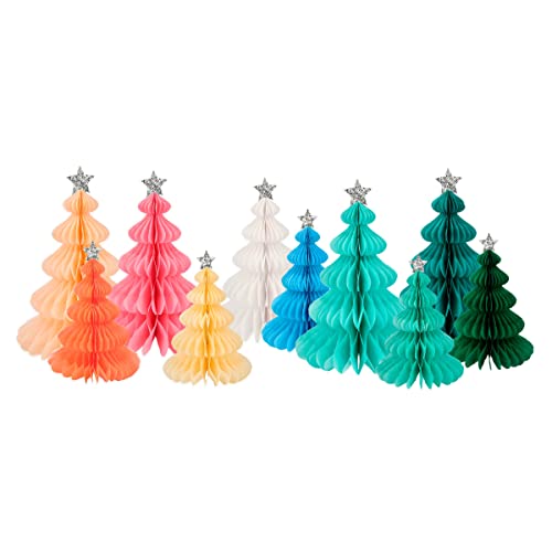 Meri Meri Hängende Sterne Wabendekorationen (10 Stück) - Weihnachten - Papierzierdekor - Modern, geometrisch von Meri Meri