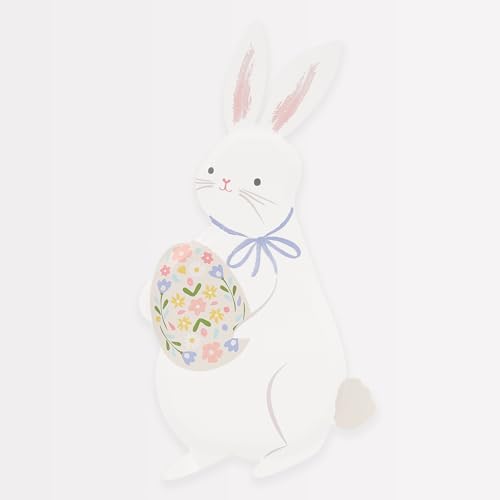 Meri Meri Osterhasen Teller (8 Stück), Einweg-Pappteller für Party, Ostern Partyteller von Meri Meri