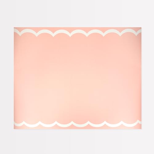 Meri Meri Tischläufer mit gewelltem Rand (1 Stück), Papier-Tischläufer, Einweg-Tischläufer, auf Länge zugeschnitten, Geburtstagsfeiern, Babypartys, 46,4 cm breit x 7,6 m lang von Meri Meri