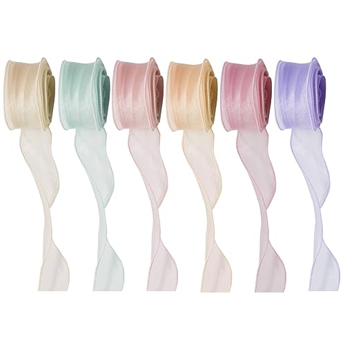 6 Farben Satinband zum Basteln,Merikio 35mm X 9 Meter pro Rolle für Geschenkverpackungen, Basteln, farbiges Satinband, Geschenkband, Seidenband für Ballons, Hochzeit, Haare, DIY, Blumensträuße 6 Farben Satinband zum Basteln,Merikio 35mm X 9 Meter pro Rolle für Geschenkverpackungen, Basteln, farbiges Satinband, Geschenkband, Seidenband für Ballons, Hochzeit, Haare, DIY, Blumensträuße von Merikio
