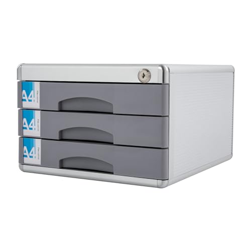 Mermajestic 30 * 36 * 20cm Modern Drehbarer Abfluss Metall Schubladenbox Abschließbar 3 Fächer A4 mit Beschriftungsfeldern Dokumenten Aufbewahrung Ablagebox Aluminiumlegierung Robust Mermajestic 30 * 36 * 20cm Modern Drehbarer Abfluss Metall Schubladenbox Abschließbar 3 Fächer A4 mit Beschriftungsfeldern Dokumenten Aufbewahrung Ablagebox Aluminiumlegierung Robust von Mermajestic