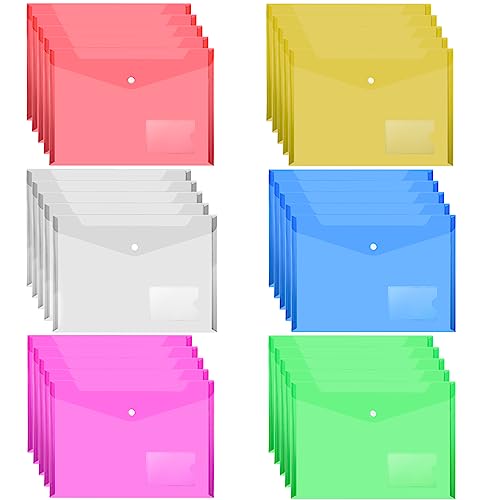 Dokumentenmappen aus Kunststoff, A4, 6 Farben, 30 Stück von MerryNine