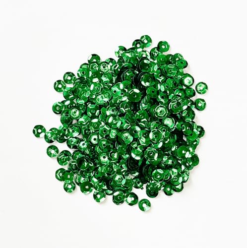 MerryStockings 5 mm große Pailletten – 1000 Stück, funkelnde Bastelverzierungen zum Nähen, DIY-Projekte und Urlaubsdekor-Sets (Strümpfe, Ornamente usw.), (Kelly Green) von MerryStockings