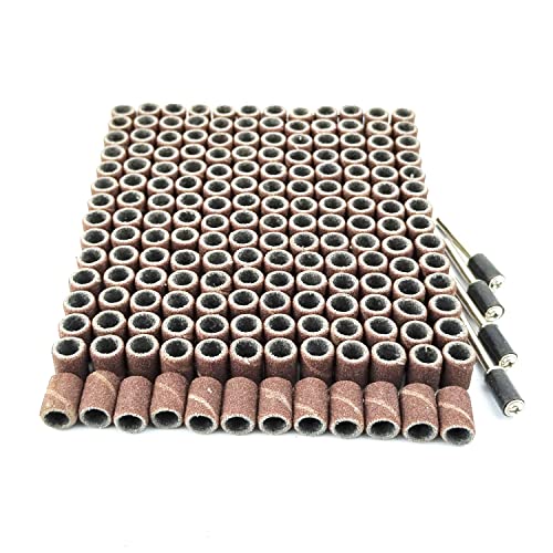 Merryland Schleifhülse für Dremel 184 Stück, Schleifband 120# 6,5 X 13 mm 180 Stück und Schleifwalze 4 Stück, SchleifenBand für Maniküre Pediküre, Mini Drehwerkzeug Zubehör Elektrowerkzeuge, RMTA184C4 Merryland Schleifhülse für Dremel 184 Stück, Schleifband 120# 6,5 X 13 mm 180 Stück und Schleifwalze 4 Stück, SchleifenBand für Maniküre Pediküre, Mini Drehwerkzeug Zubehör Elektrowerkzeuge, RMTA184C4 von Merryland