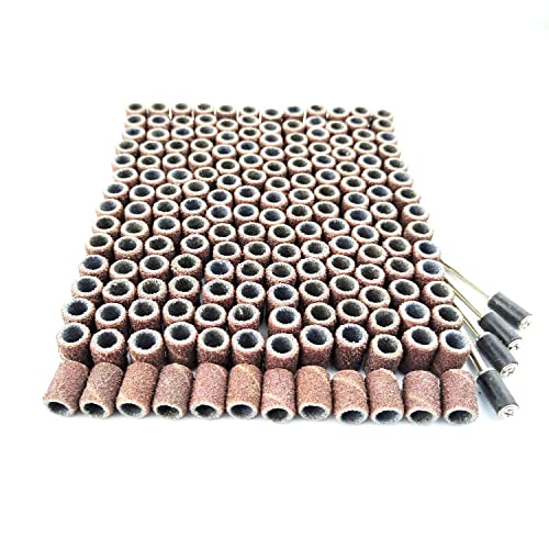 Merryland Schleifhülse für Dremel 184 Stück, Schleifband 80# 6,5 X 13 mm 180 Stück und Schleifwalze 4 Stück, SchleifenBand für Maniküre Pediküre, Mini Drehwerkzeug Zubehör Elektrowerkzeuge, RMTA184C2 Merryland Schleifhülse für Dremel 184 Stück, Schleifband 80# 6,5 X 13 mm 180 Stück und Schleifwalze 4 Stück, SchleifenBand für Maniküre Pediküre, Mini Drehwerkzeug Zubehör Elektrowerkzeuge, RMTA184C2 von Merryland