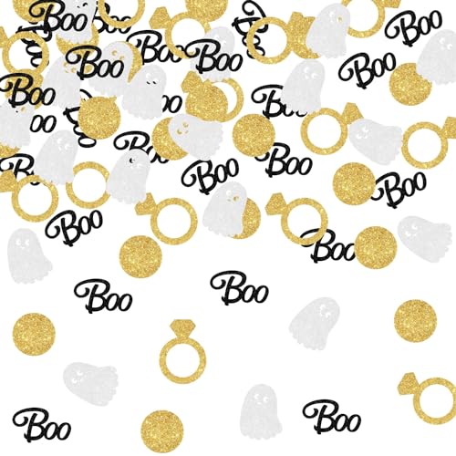200 Stück Halloween She Found Her Boo Themed Brautparty Konfetti Gold Schwarz Geist Diamant Ring Konfetti Halloween Tischdekorationen für Halloween Brautparty Verlobung Hochzeit Party Dekor Supplies 200 Stück Halloween She Found Her Boo Themed Brautparty Konfetti Gold Schwarz Geist Diamant Ring Konfetti Halloween Tischdekorationen für Halloween Brautparty Verlobung Hochzeit Party Dekor Supplies von Merrystorm
