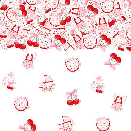 200 Stück Kirsch-Konfetti für Babypartys, rote Süßkirschen, Tischkonfetti für Babyparty, Kirschpapier-Streuung, Obst-Thema, 1., 2., 3. Geburtstag, Party-Tischdekoration 200 Stück Kirsch-Konfetti für Babypartys, rote Süßkirschen, Tischkonfetti für Babyparty, Kirschpapier-Streuung, Obst-Thema, 1., 2., 3. Geburtstag, Party-Tischdekoration von Merrystorm