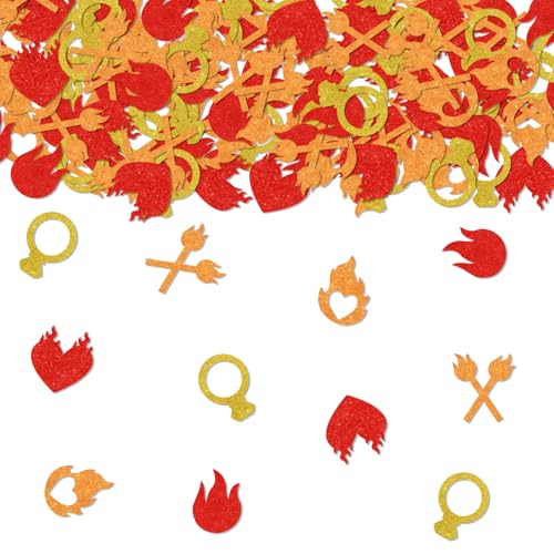 200 Stück "She Found Her Perfect Match"-Konfetti, perfekte Ergänzung für Junggesellinnenabschiede, glitzernde Flammenringe, Konfetti-Match, hergestellt im Himmel, Tischdekorationen für Brautparty 200 Stück "She Found Her Perfect Match"-Konfetti, perfekte Ergänzung für Junggesellinnenabschiede, glitzernde Flammenringe, Konfetti-Match, hergestellt im Himmel, Tischdekorationen für Brautparty von Merrystorm