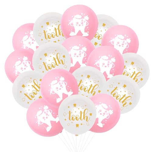 30 Stück rosa Zahnballons, 1. Zahnballon, Zahn Party-Luftballons, lächelnde Zähne, Dekorationen für erste Zahnparty, Zahnabschluss, Schutz der Zähne, Party, Babyparty, halber Geburtstag, Zubehör (Rosa 30 Stück rosa Zahnballons, 1. Zahnballon, Zahn Party-Luftballons, lächelnde Zähne, Dekorationen für erste Zahnparty, Zahnabschluss, Schutz der Zähne, Party, Babyparty, halber Geburtstag, Zubehör (Rosa von Merrystorm