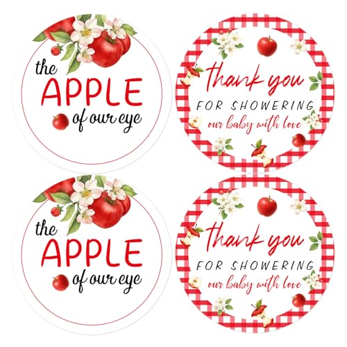 Apfel unseres Auges Dankesaufkleber, Apfel, Babyparty, Dekoration, Obst-Thema, Kreis-Aufkleber, 5,1 cm, für Frauen, Herbst, Apfel, Babyparty, Umschlag, Siegel, Geschenktüten, Dekoration, Partyzubehör Apfel unseres Auges Dankesaufkleber, Apfel, Babyparty, Dekoration, Obst-Thema, Kreis-Aufkleber, 5,1 cm, für Frauen, Herbst, Apfel, Babyparty, Umschlag, Siegel, Geschenktüten, Dekoration, Partyzubehör von Merrystorm