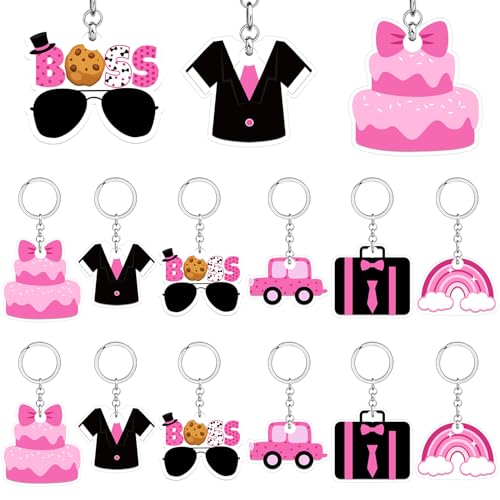 Boss-Schlüsselanhänger, für Baby-Party, Boss, Mädchen, Acryl, Babyparty, Party-Geschenke, Zubehör für Babys, Mädchen, 1. Geburtstag, Babyparty, Partyzubehör, 24 Stück Boss-Schlüsselanhänger, für Baby-Party, Boss, Mädchen, Acryl, Babyparty, Party-Geschenke, Zubehör für Babys, Mädchen, 1. Geburtstag, Babyparty, Partyzubehör, 24 Stück von Merrystorm