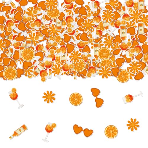 Cocktail-Brautparty-Dekorationen, 200 Stück, orangefarbenes Junggesellinnenabschied-Konfetti, spritzige Tischstreuung, Gänseblümchen, Tischdekoration für Sommer, Obst, Mimose, Hochzeit, Brautparty Cocktail-Brautparty-Dekorationen, 200 Stück, orangefarbenes Junggesellinnenabschied-Konfetti, spritzige Tischstreuung, Gänseblümchen, Tischdekoration für Sommer, Obst, Mimose, Hochzeit, Brautparty von Merrystorm