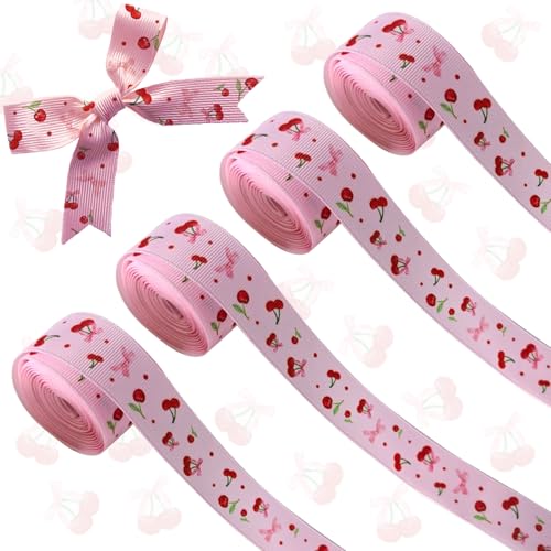 Kirschschleife mit Drahtrand, 20 Meter, Bastelband, rosa Band für Kranz, Haarschleife, Verpackung, Geschenkverpackung, Kirsch-Ripsbänder, Geburtstag, Jäten, Geschlecht, Enthüllung, Party, Heimzubehör Kirschschleife mit Drahtrand, 20 Meter, Bastelband, rosa Band für Kranz, Haarschleife, Verpackung, Geschenkverpackung, Kirsch-Ripsbänder, Geburtstag, Jäten, Geschlecht, Enthüllung, Party, Heimzubehör von Merrystorm
