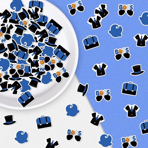 Konfetti, für Babypartys, Sonnenbrillen, Aktentaschen, Tischdekorationen für Babypartys, Babypartys, Geburtstagspartys, 200 Stück, Blau und Schwarz Konfetti, für Babypartys, Sonnenbrillen, Aktentaschen, Tischdekorationen für Babypartys, Babypartys, Geburtstagspartys, 200 Stück, Blau und Schwarz von Merrystorm