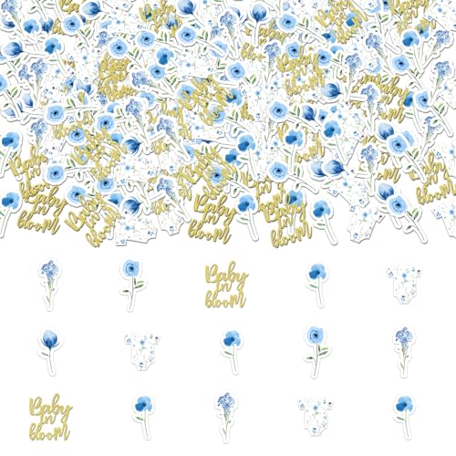 Konfetti für Babypartys, Baby-Partys, Body in Blüte, Blumenmuster, Tischdekoration für Jungen, Babyparty, Partyzubehör, 200 Stück Konfetti für Babypartys, Baby-Partys, Body in Blüte, Blumenmuster, Tischdekoration für Jungen, Babyparty, Partyzubehör, 200 Stück von Merrystorm