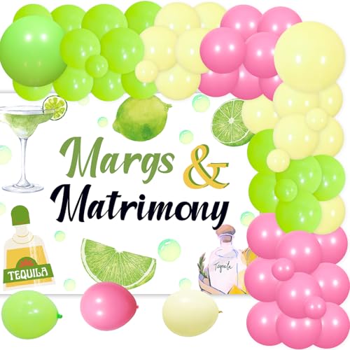 Margs and Matrimony Bachelorette Party Dekorationen, Margs and Matrimony Backdrop Decor, Margarita Bachelorette Party Supplies Balloon Garland Arch Kit for Mexican Fiesta Wedding Bridal Shower Party Margs and Matrimony Bachelorette Party Dekorationen, Margs and Matrimony Backdrop Decor, Margarita Bachelorette Party Supplies Balloon Garland Arch Kit for Mexican Fiesta Wedding Bridal Shower Party von Merrystorm