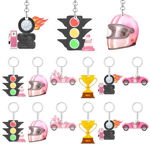 Rennwagen-Schlüsselanhänger, Partyzubehör, rosa Rennwagen, Geburtstagsparty-Dekorationen, zwei schnelle Eins-Geschenke, Zubehör für Mädchen, Rennfans, Let's Go Rennen, Babyparty, Geburtstagsparty Rennwagen-Schlüsselanhänger, Partyzubehör, rosa Rennwagen, Geburtstagsparty-Dekorationen, zwei schnelle Eins-Geschenke, Zubehör für Mädchen, Rennfans, Let's Go Rennen, Babyparty, Geburtstagsparty von Merrystorm