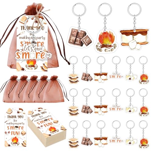 S'more Partygeschenke, S'more Geschenktüten für Babypartys, S'more, Schlüsselanhänger, Dankeschön-Etiketten, braune Organza-Beutel, Lagerfeuer, Camping, Party-Dekoration für Kinder, Babypartys S'more Partygeschenke, S'more Geschenktüten für Babypartys, S'more, Schlüsselanhänger, Dankeschön-Etiketten, braune Organza-Beutel, Lagerfeuer, Camping, Party-Dekoration für Kinder, Babypartys von Merrystorm