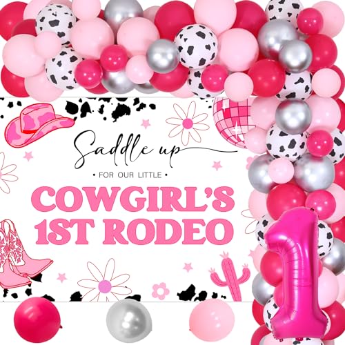 Weltraum Cowgirl 1. Geburtstag Dekoration Disco Cowgirl 1. Geburtstag Hintergrund Hot Pink Daisy 1. Rodeo Hintergrund Western Cowgirl Thema Ballon Girlande Bogen Kit für Mädchen erster Geburtstag Weltraum Cowgirl 1. Geburtstag Dekoration Disco Cowgirl 1. Geburtstag Hintergrund Hot Pink Daisy 1. Rodeo Hintergrund Western Cowgirl Thema Ballon Girlande Bogen Kit für Mädchen erster Geburtstag von Merrystorm