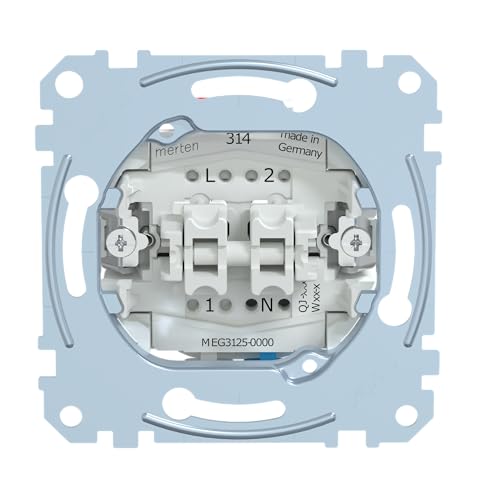 Schneider Electric Merten MEG3125-0000 Serienschalter-Einsatz mit N-Klemme, 1-polig, 10 AX, AC 250 V, Steckklemmen von Merten