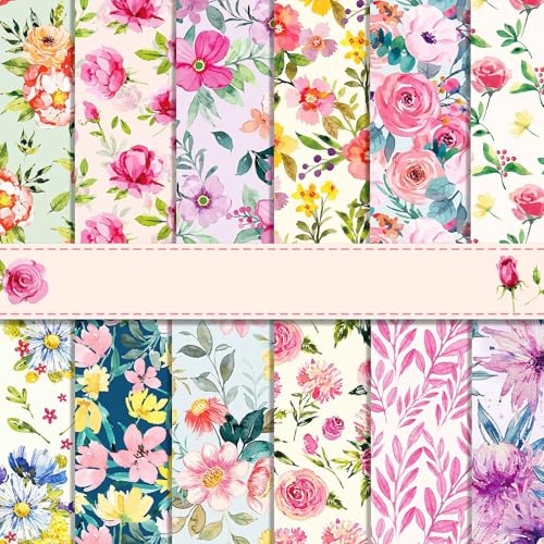 Scrapbook Papier 30x30 Scrapbook Bastelpapier mit Blumen Muster, 24 Blatt Frühling Dekorpapier Scrapbooking Papier, Doppelseitiges Motivpapier Decoupage Papier für Journal Scrapbooking Scrapbook Papier 30x30 Scrapbook Bastelpapier mit Blumen Muster, 24 Blatt Frühling Dekorpapier Scrapbooking Papier, Doppelseitiges Motivpapier Decoupage Papier für Journal Scrapbooking von MerwDeeyt