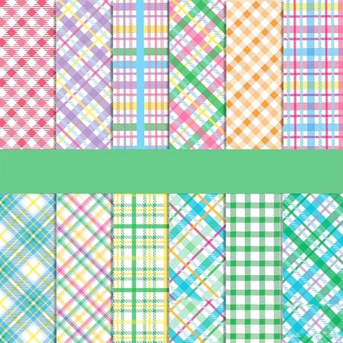 Scrapbook Papier 30x30 Scrapbook Bastelpapier mit Gittermuster, Buntes Scrapbooking Papier Doppelseitiges Motivpapier, 24 Blatt Decoupage Papier Dekorpapier für Journal Scrapbooking Scrapbook Papier 30x30 Scrapbook Bastelpapier mit Gittermuster, Buntes Scrapbooking Papier Doppelseitiges Motivpapier, 24 Blatt Decoupage Papier Dekorpapier für Journal Scrapbooking von MerwDeeyt