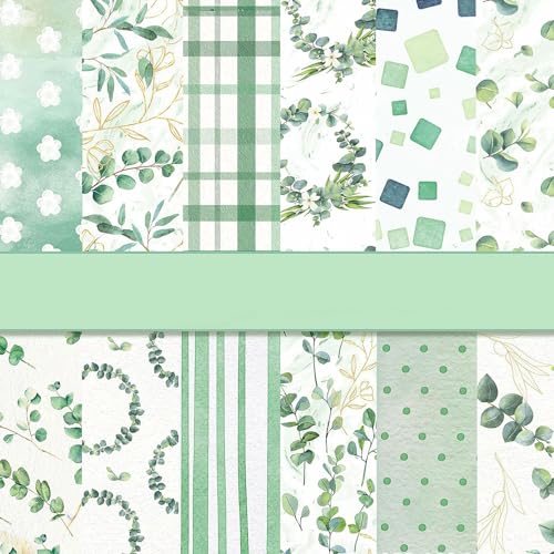 Scrapbook Papier 30x30 Scrapbook Bastelpapier mit Muster, Grün Scrapbooking Papier Doppelseitiges Frühling Dekorpapier, 24 Blatt Decoupage Papier Motivpapier für Journal Scrapbooking Scrapbook Papier 30x30 Scrapbook Bastelpapier mit Muster, Grün Scrapbooking Papier Doppelseitiges Frühling Dekorpapier, 24 Blatt Decoupage Papier Motivpapier für Journal Scrapbooking von MerwDeeyt