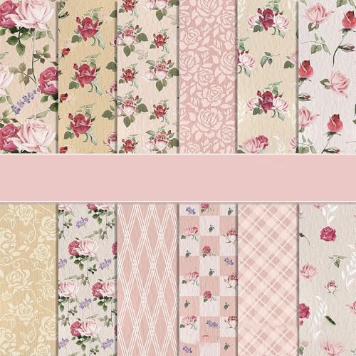 Scrapbook Papier 30x30 cm Scrapbook Bastelpapier mit Blumen Muster, 24 Blatt Decoupage Papier Rot Rosen Muster Dekorpapier, Doppelseitiges Scrapbooking Papier Frühling Motivpapier Scrapbook Papier 30x30 cm Scrapbook Bastelpapier mit Blumen Muster, 24 Blatt Decoupage Papier Rot Rosen Muster Dekorpapier, Doppelseitiges Scrapbooking Papier Frühling Motivpapier von MerwDeeyt
