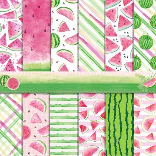Scrapbook Papier 30x30 cm Scrapbook Bastelpapier mit Wassermelone Muster, 24 Blatt Sommer Scrapbooking Papier Obst Motivpapier, Doppelseitiges Frucht Dekorpapier für Journal Scrapbooking Scrapbook Papier 30x30 cm Scrapbook Bastelpapier mit Wassermelone Muster, 24 Blatt Sommer Scrapbooking Papier Obst Motivpapier, Doppelseitiges Frucht Dekorpapier für Journal Scrapbooking von MerwDeeyt