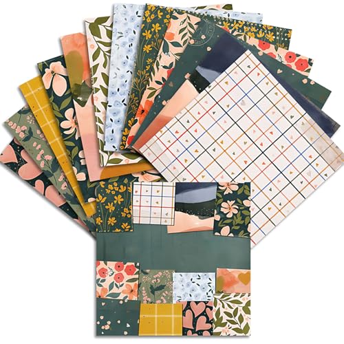 Scrapbook Papier Blumen Muster Scrapbook Bastelpapier, 48 Blatt Decoupage Papier Frühling Dekorpapier, 15.2x15.2 cm/6x6 in Einseitiges Scrapbooking Papier Motivpapier Scrapbook Papier Blumen Muster Scrapbook Bastelpapier, 48 Blatt Decoupage Papier Frühling Dekorpapier, 15.2x15.2 cm/6x6 in Einseitiges Scrapbooking Papier Motivpapier von MerwDeeyt