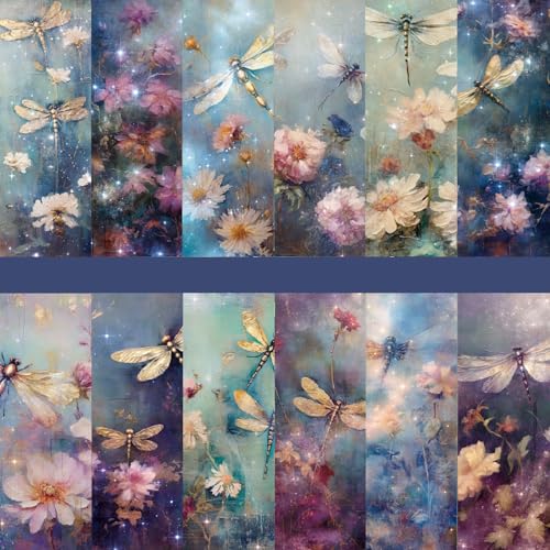 Scrapbook Papier Libelle Muster Scrapbook Bastelpapier, 48 Blatt Decoupage Papier Block Motivpapier, 15.2x15.2 cm/6x6 in Einseitiges Scrapbooking Papier Dekorpapier für Journal Scrapbooking Scrapbook Papier Libelle Muster Scrapbook Bastelpapier, 48 Blatt Decoupage Papier Block Motivpapier, 15.2x15.2 cm/6x6 in Einseitiges Scrapbooking Papier Dekorpapier für Journal Scrapbooking von MerwDeeyt