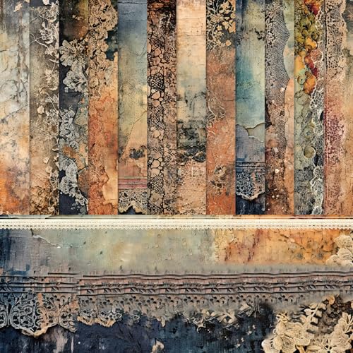 Scrapbook Papier Vintage Scrapbook Bastelpapier mit Muster, 48 Blatt Decoupage Papier Block Motivpapier für Journal Scrapbooking, 15.2x15.2 cm/6x6 in Einseitiges Scrapbooking Papier Dekorpapier Scrapbook Papier Vintage Scrapbook Bastelpapier mit Muster, 48 Blatt Decoupage Papier Block Motivpapier für Journal Scrapbooking, 15.2x15.2 cm/6x6 in Einseitiges Scrapbooking Papier Dekorpapier von MerwDeeyt