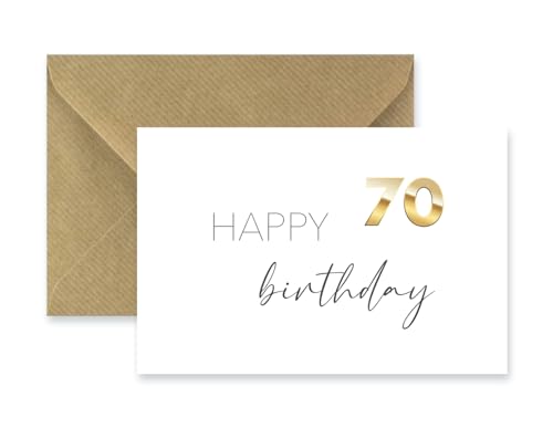 1 edle Premium-Geburtstagskarte zum 70. Geburtstag runder Geburtstag Klappkarte 10,5x14,8cm mit Umschlag happy birthday siebzig Jahre Glückwunschkarte 1 edle Premium-Geburtstagskarte zum 70. Geburtstag runder Geburtstag Klappkarte 10,5x14,8cm mit Umschlag happy birthday siebzig Jahre Glückwunschkarte von Merz Designkarten