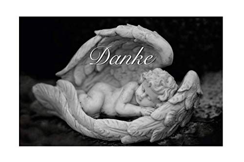 30 exclusive Premium-Danksagungskarten Trauerkarten Klappkarten mit 30 Umschlägen im Set - Motiv: Engel - Danke nach Trauer, Beerdigung, Sterbefall, Friedhof, Begräbnis, Verabschiedung 30 exclusive Premium-Danksagungskarten Trauerkarten Klappkarten mit 30 Umschlägen im Set - Motiv: Engel - Danke nach Trauer, Beerdigung, Sterbefall, Friedhof, Begräbnis, Verabschiedung von Merz Designkarten