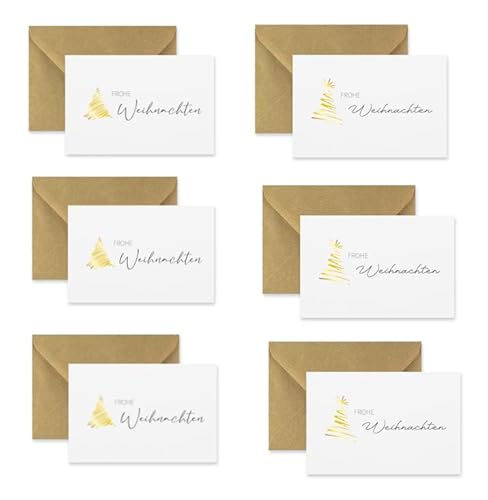 6 Premium-Weihnachtskarte Klappkarte 10,5x14,8cm - mit 1 Naturumschlag - merry christmas frohe Weihnachten Grußkarte zu Weihnachten Weihnachtskarten happy x-mas 6 Premium-Weihnachtskarte Klappkarte 10,5x14,8cm - mit 1 Naturumschlag - merry christmas frohe Weihnachten Grußkarte zu Weihnachten Weihnachtskarten happy x-mas von Merz Designkarten