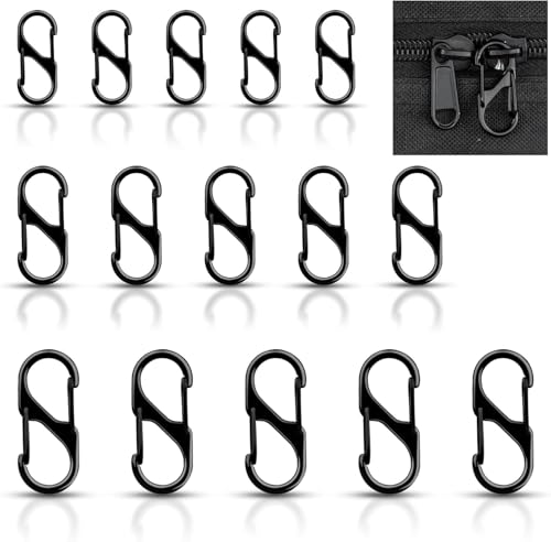 15Pcs Reißverschluss Clips Anti-Diebstahl,Reißverschluss ziehen Ersatz,Rucksack Lock halten Reißverschlüsse geschlossen,Dual S-förmigen kleinen Karabiner-Clip für Gepäck Koffer,Reißverschluss-Sperre 15Pcs Reißverschluss Clips Anti-Diebstahl,Reißverschluss ziehen Ersatz,Rucksack Lock halten Reißverschlüsse geschlossen,Dual S-förmigen kleinen Karabiner-Clip für Gepäck Koffer,Reißverschluss-Sperre von Meschett