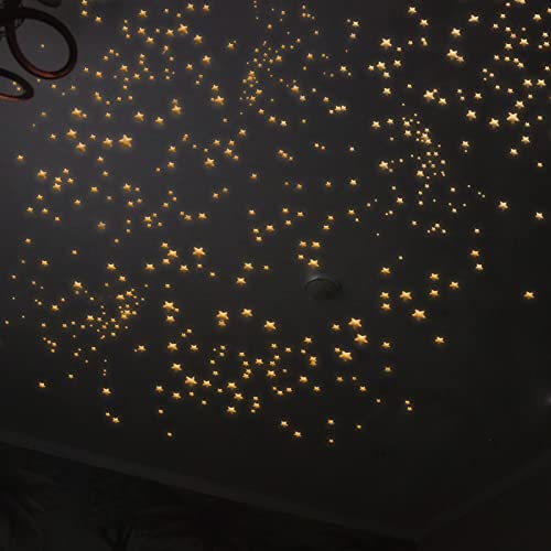 Sternen-Aufkleber, leuchtet im Dunkeln, 633 Stück, leuchtende Punkte, 3D-Sterne, leuchtet im Dunkeln, Aufkleber für Decke oder Wand und Kinderzimmer Sternen-Aufkleber, leuchtet im Dunkeln, 633 Stück, leuchtende Punkte, 3D-Sterne, leuchtet im Dunkeln, Aufkleber für Decke oder Wand und Kinderzimmer von Meschett