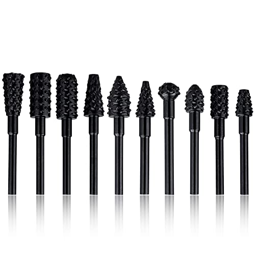 Mesee 10-teiliges Raspel-Set, 3 mm, runder Schaft, Drehfräser, Karbonstahl, Schnitzfeile, Raspel, Spiralbohrer, elektrische Ginder, Raspel, Zubehör für Holzbearbeitung, Bohren, Gravuren, 10 Stück Mesee 10-teiliges Raspel-Set, 3 mm, runder Schaft, Drehfräser, Karbonstahl, Schnitzfeile, Raspel, Spiralbohrer, elektrische Ginder, Raspel, Zubehör für Holzbearbeitung, Bohren, Gravuren, 10 Stück von Mesee