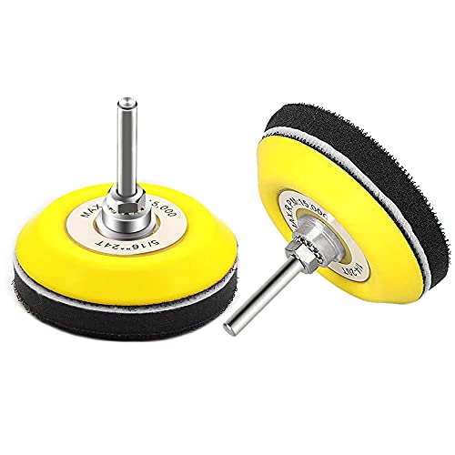Mesee 2 Stück Schleifscheiben Pads, Polierpad Adapter, 3 Zoll Klett-Schleifpads, mit 1/4 Zoll Schaft Schaftbohraufsatz und weicher Schaumstoffschicht-Pufferpad, Polieren Schleifen Rotary Tool Mesee 2 Stück Schleifscheiben Pads, Polierpad Adapter, 3 Zoll Klett-Schleifpads, mit 1/4 Zoll Schaft Schaftbohraufsatz und weicher Schaumstoffschicht-Pufferpad, Polieren Schleifen Rotary Tool von Mesee