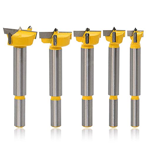 Mesee 5 Stück Forstnerbohrer Oberfräser, Flache Flügel Bohrer Bits, Carbide Forstner Bohrer Bit Set, Öffner Holzarbeitslochschneider Scharnier Bohrlochsäge für Holz, Kunststoff, Sperrholz Mesee 5 Stück Forstnerbohrer Oberfräser, Flache Flügel Bohrer Bits, Carbide Forstner Bohrer Bit Set, Öffner Holzarbeitslochschneider Scharnier Bohrlochsäge für Holz, Kunststoff, Sperrholz von Mesee