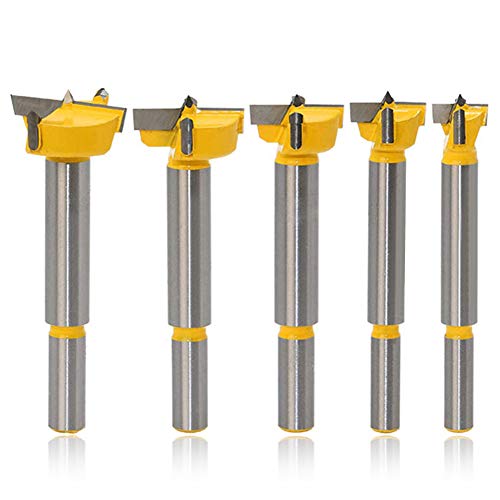 Mesee 5-teiliges Hartmetall-Forstnerbohrer-Set, Scharnier-Lochsäge, Schneider, Holzplatten, flache Flügelbohrer, Schlangenbohrer, Öffnungsbohrer, Holzbearbeitungswerkzeug, 15 mm, 20 mm, 30 mm, 35 mm Mesee 5-teiliges Hartmetall-Forstnerbohrer-Set, Scharnier-Lochsäge, Schneider, Holzplatten, flache Flügelbohrer, Schlangenbohrer, Öffnungsbohrer, Holzbearbeitungswerkzeug, 15 mm, 20 mm, 30 mm, 35 mm von Mesee