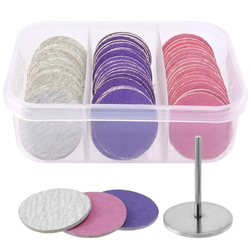 Mesee 60 Stück Set Schleifpapier für Nägel 180# Schleifscheiben für Pediküre mit transparenter Box, Ersatzschleifscheiben mit Spitzen Nagelfräser 25 mm Schleifscheiben für Maniküre Pediküre Mesee 60 Stück Set Schleifpapier für Nägel 180# Schleifscheiben für Pediküre mit transparenter Box, Ersatzschleifscheiben mit Spitzen Nagelfräser 25 mm Schleifscheiben für Maniküre Pediküre von Mesee