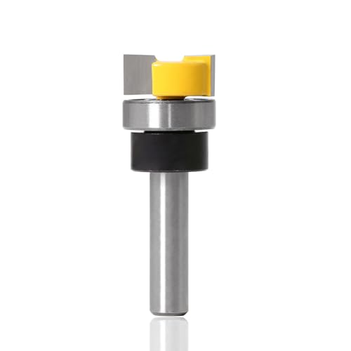 Mesee 8mm Schaft Bündigfräser, Bodenreinigung Holzfräser, Bottom Bearing Flush Router Bit, Hobelfräser, Oberfräse Fräser-Bits für Holzbearbeitung Fräswerkzeuge von Mesee