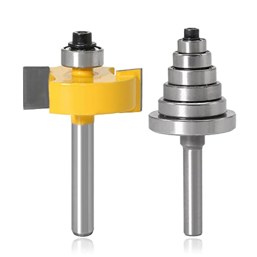 Mesee Nutfräser für Oberfräse, 8 mm, Schaft, Nutfräse, Holz, Falzfräser, Fräser mit 6 verstellbaren Kugellagern, Tischlerwerkzeug für mehrere Tiefen (9,52 mm-28,6 mm) Mesee Nutfräser für Oberfräse, 8 mm, Schaft, Nutfräse, Holz, Falzfräser, Fräser mit 6 verstellbaren Kugellagern, Tischlerwerkzeug für mehrere Tiefen (9,52 mm-28,6 mm) von Mesee