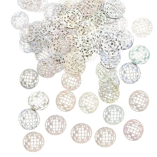 Mesen 100 Stück Glitzer Discokugel Deko Konfetti, Disco Party, Disco Thema Party Dekorationen, für 70er 80er Hippie Verlobung Geburtstag Feiern Partygeschenke Zubehör mit Disco Motto von Mesen
