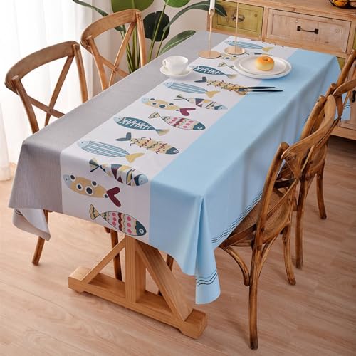 Mesnt Tischdeko Elegant, PVC Fischmuster Tischtuch für Esszimmer, Garten, Party, Hochzeiten oder Haushalt, Stil 4, 137 x 180 cm Mesnt Tischdeko Elegant, PVC Fischmuster Tischtuch für Esszimmer, Garten, Party, Hochzeiten oder Haushalt, Stil 4, 137 x 180 cm von Mesnt