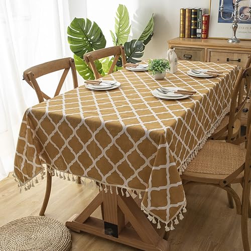 Tischdecke Landhausstil Vintage, Baumwolle Blumenkariertes Muster Tischtuch für Esszimmer, Garten, Party, Hochzeiten oder Haushalt, Gelb, Stil 7, 140 x 220 cm Tischdecke Landhausstil Vintage, Baumwolle Blumenkariertes Muster Tischtuch für Esszimmer, Garten, Party, Hochzeiten oder Haushalt, Gelb, Stil 7, 140 x 220 cm von Mesnt