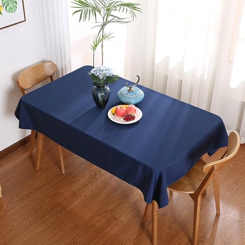 Tischdecke Vintage Landhaus, Marineblau Einfarbige, längliche Tischdecke aus dekorativem Stoff für den Esstisch in der Küche | 100x140cm Tischdecke Vintage Landhaus, Marineblau Einfarbige, längliche Tischdecke aus dekorativem Stoff für den Esstisch in der Küche | 100x140cm von Mesnt