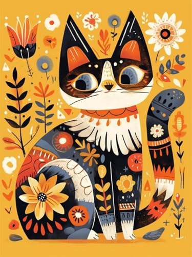 Mesribandy Kreuzstich Stickpackung 11CT Vorgedruckt Kreuzstich Set Bemalte Katze DIY Starter Stickbild Handwer Geschenk Heimdekoration 40x50 cm Mesribandy Kreuzstich Stickpackung 11CT Vorgedruckt Kreuzstich Set Bemalte Katze DIY Starter Stickbild Handwer Geschenk Heimdekoration 40x50 cm von Mesribandy